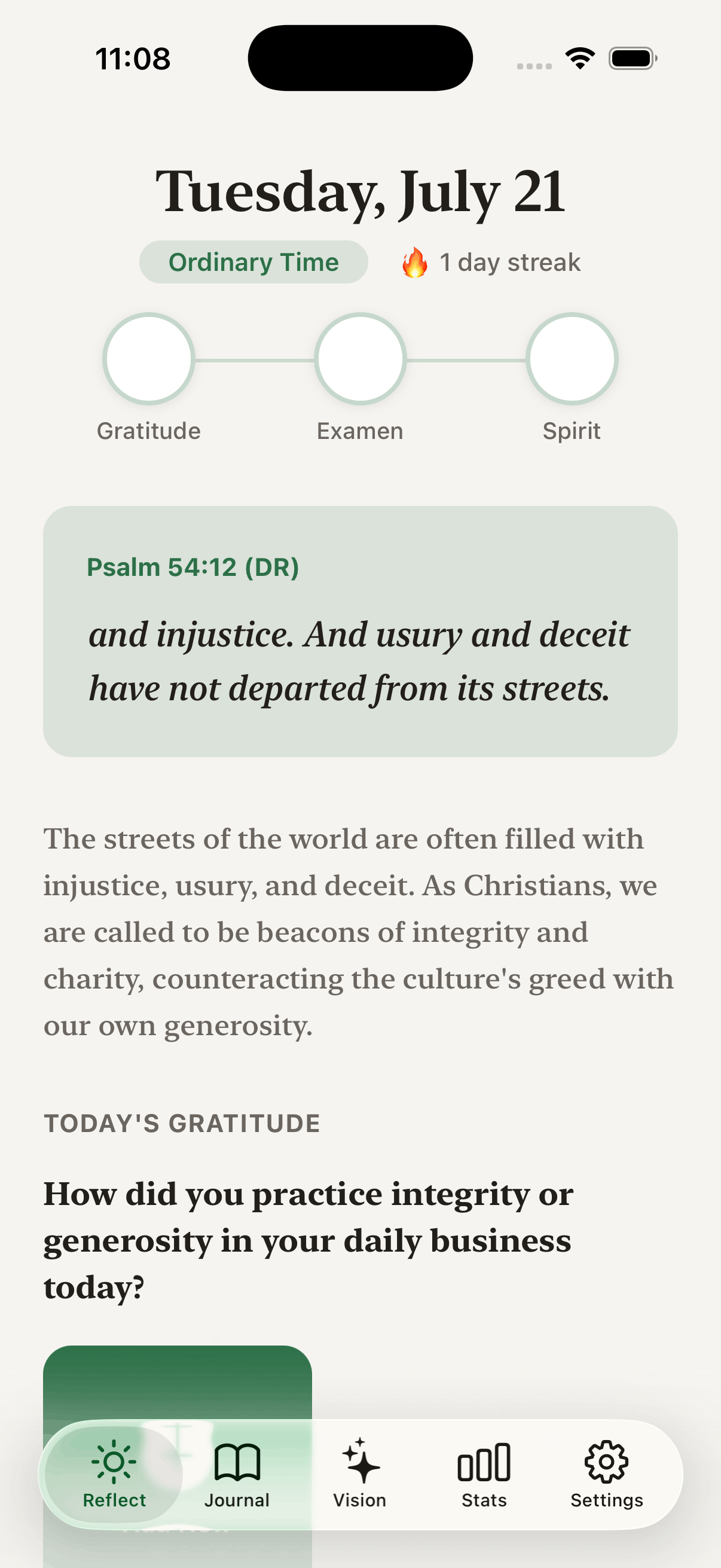 Give thanks. Every single day. home screen